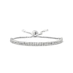 Load image into Gallery viewer, 14kt White Gold, 1.26ct Diamond Tennis Bolo Bracelet 2 Rows
