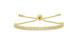 Load image into Gallery viewer, 14kt Yellow Gold, Diamond 2 Row Adjustable Tennis Bolo Bracelet (1.13ct)
